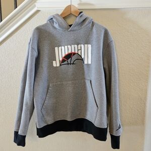 MICHAEL JORDAN Sport DNA HBR Fleece Pullover Grey Hoodie Large